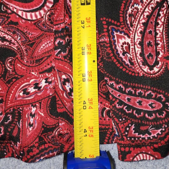 Ellos Faux Wrap Dress 18 3/4 Sleeves V Neck Paisley Print Gently Used - Picture 9 of 14